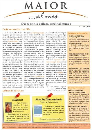 Boletín mensual de noticias y actividades de la Fundación Maior. Edición de enero 2013