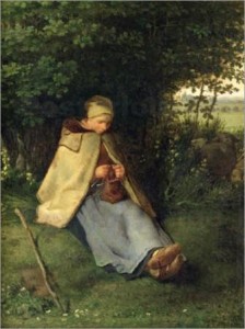 La tejedora.Jean-francois-millet