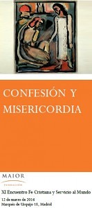 Portada del tríptico del XI Encuentro FCSM "Confesión y Misericordia"