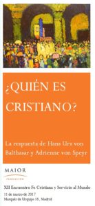 Portada triptico XII EFCSM 2017 ¿Quién es cristiano? de Balthasar y Adrienne von Speyr