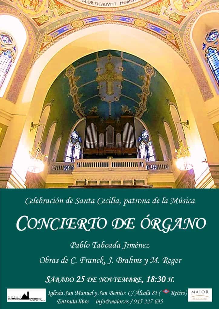 Cartel Concierto de Órgano Pablo Taboada Fundación Maior